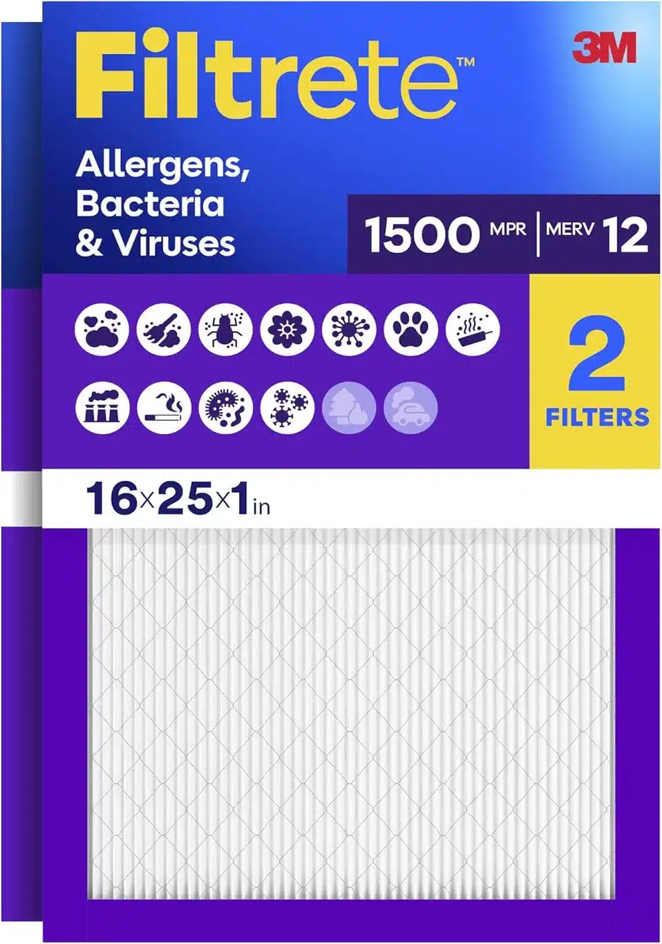 Filtrete MPR 1500 MERV product view on a plain background