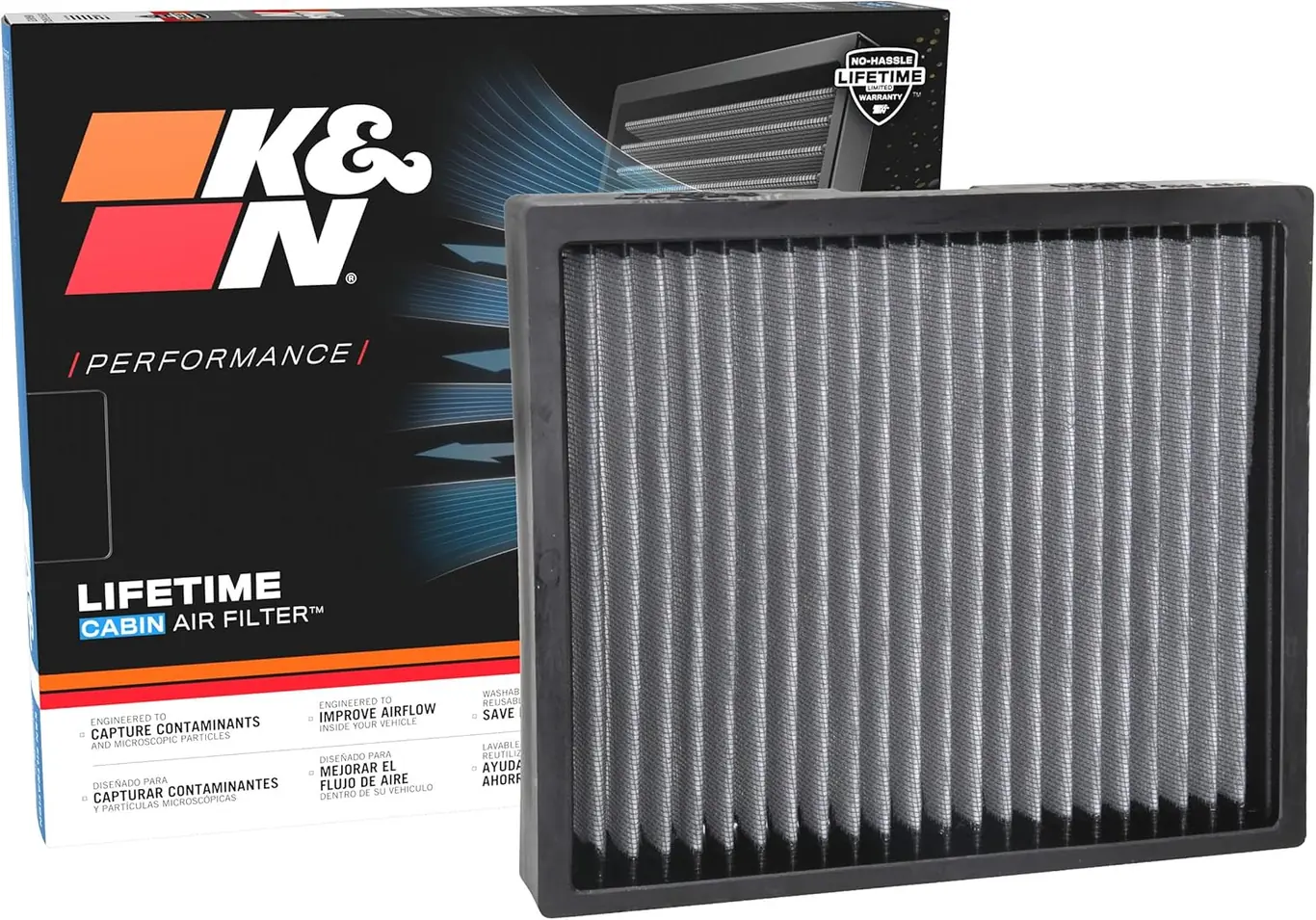 K&N VF2071 Washable Lifetime product view on a plain background