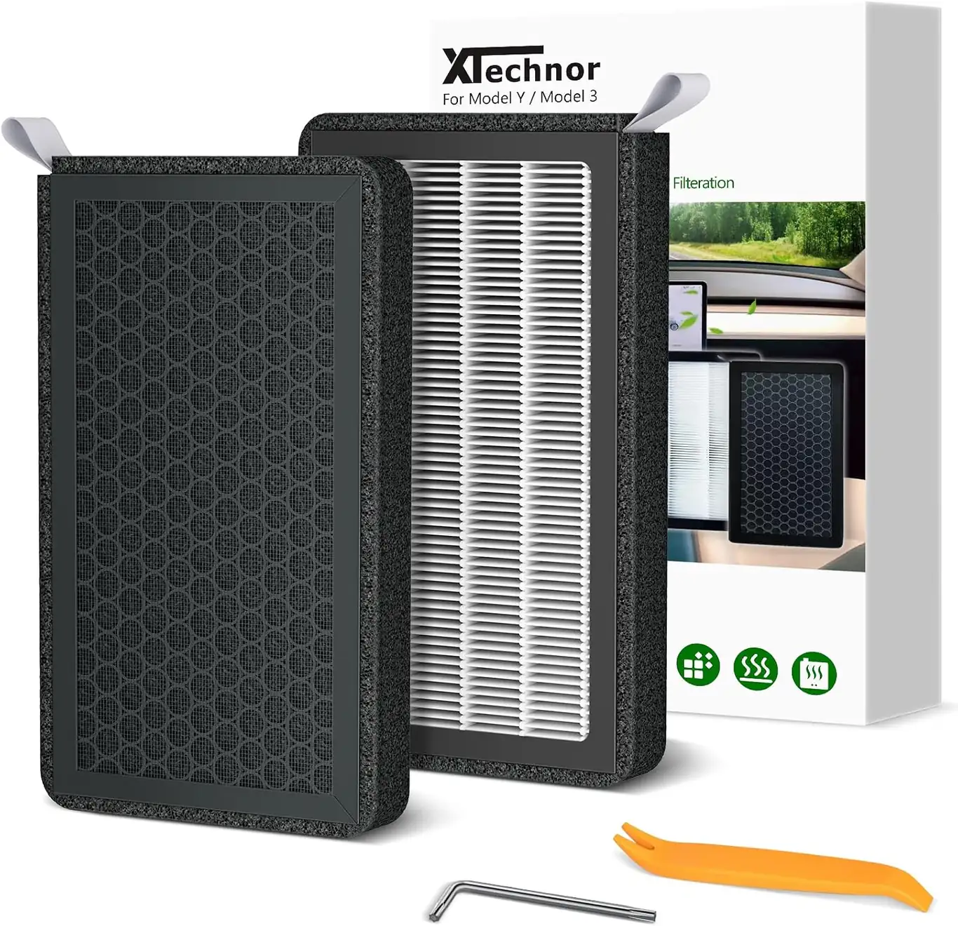 HEPA Carbon Cabin Filter product view on a plain background
