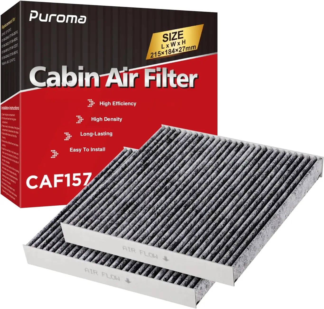 Puroma CP157 Activated Carbon product view on a plain background