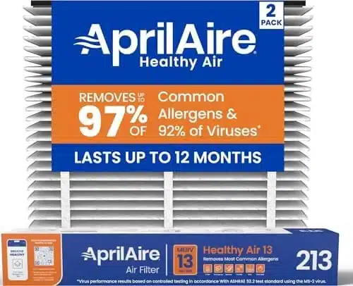 Genuine AprilAire 213 MERV product view on a plain background