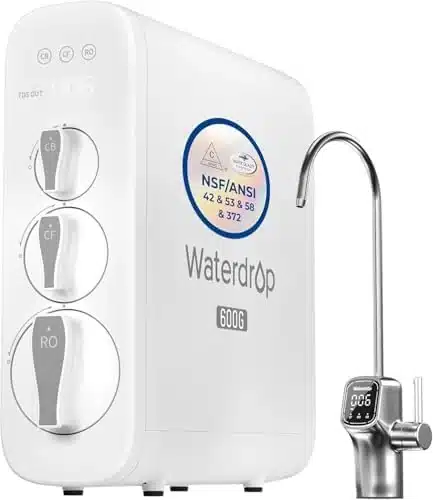 Waterdrop G3P600 Reverse Osmosis product view on a plain background