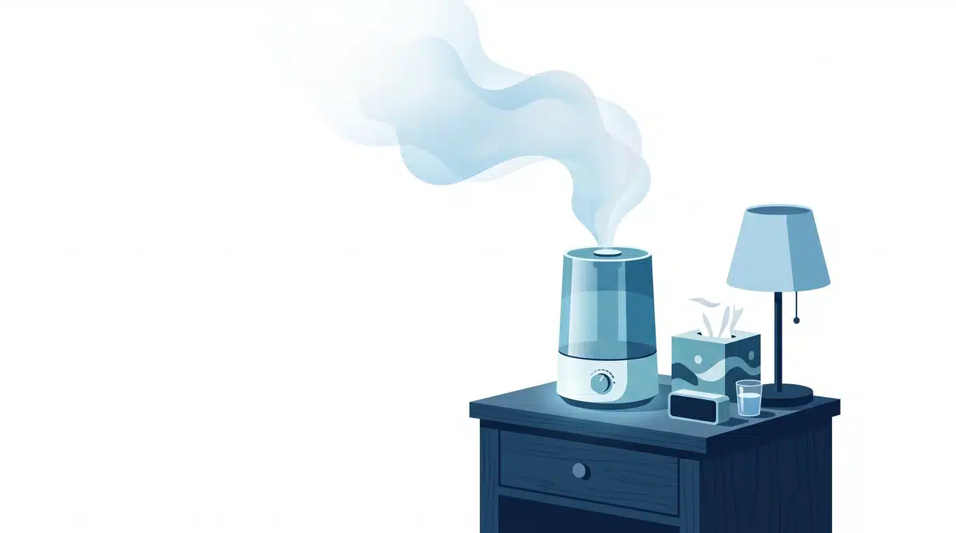 Air purifier and humidifier both running in a living room