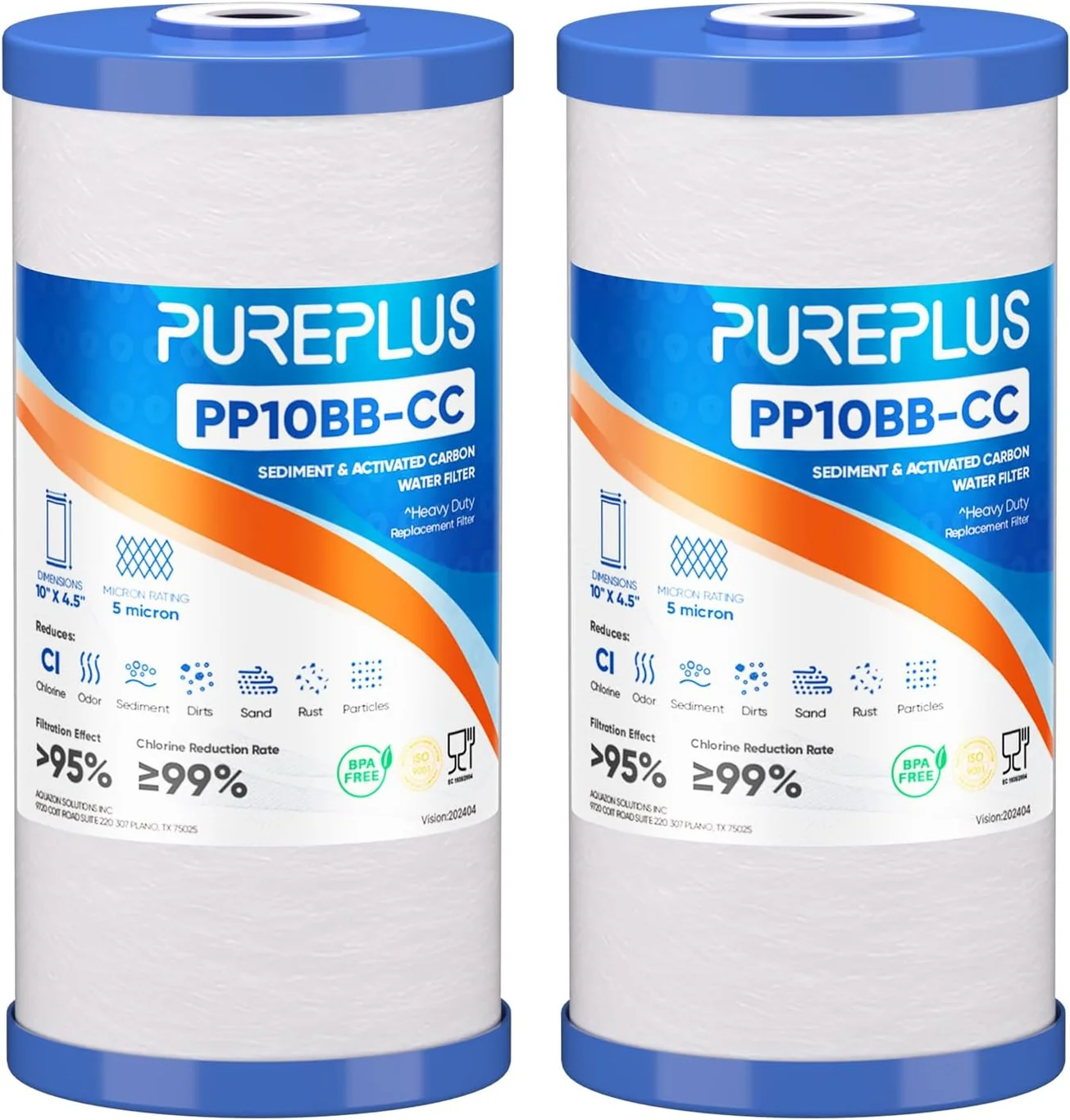 pureplus water filter product view on a plain background