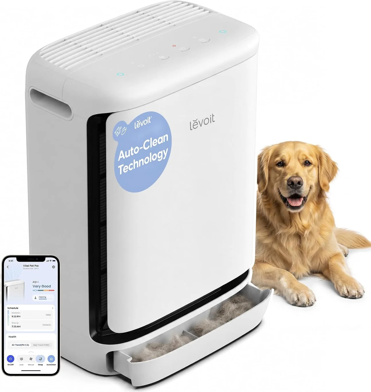 Levoit Vital Pet Pro Air Purifier product view on a plain background