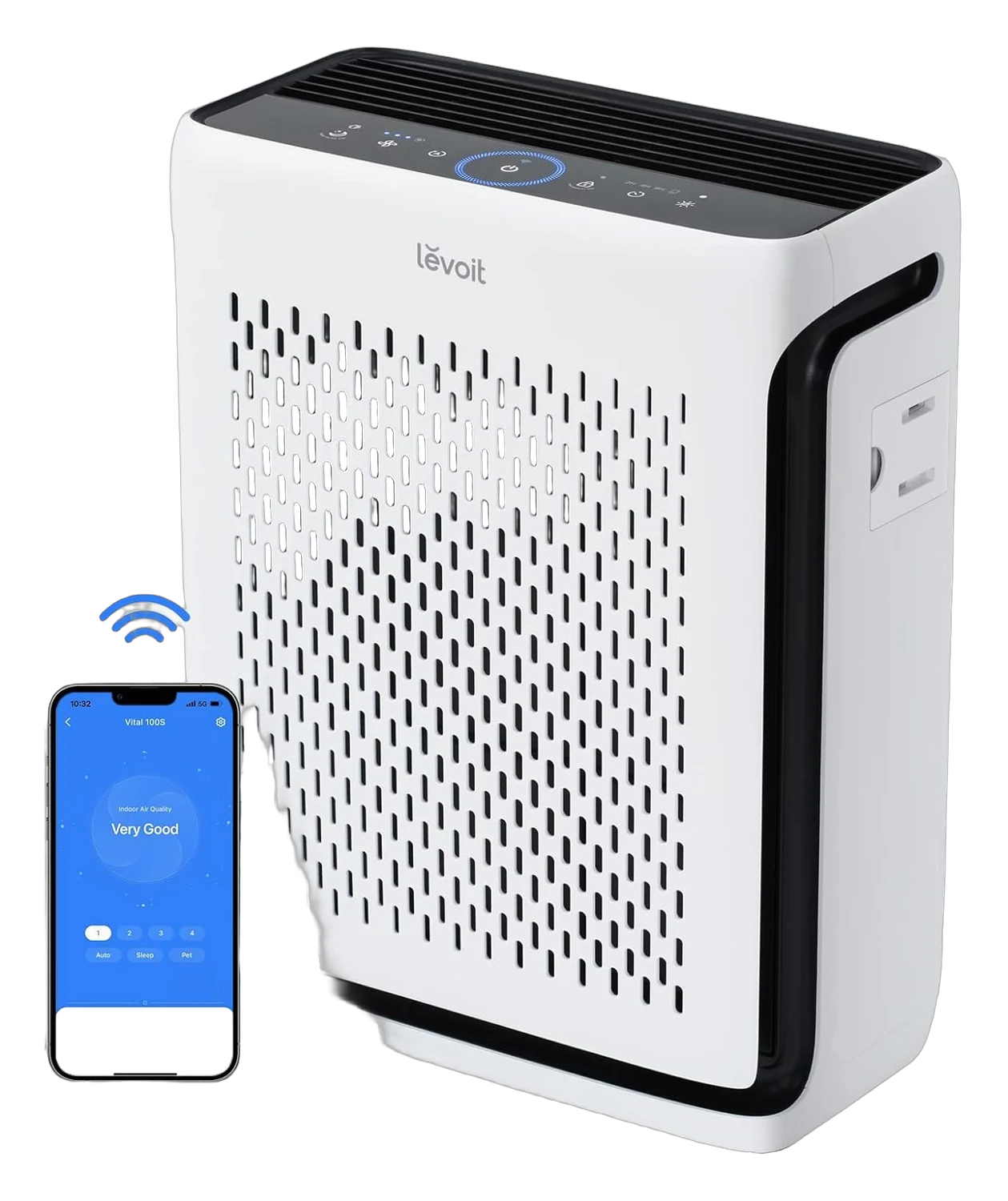 Levoit Vital 100S-P Air Purifier product view on a plain background